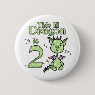 Badge Rond 5 Cm Lil Dragon 2e anniversaire