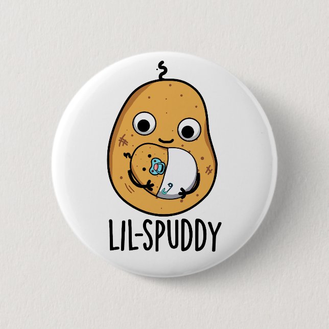 Badge Rond 5 Cm Lil Spuddy Funny Potato Pun (Devant)