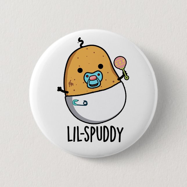 Badge Rond 5 Cm Lil-spuddy Funny Potato Pun  (Devant)