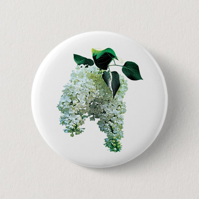 Badge Rond 5 Cm Lilas blancs (Devant)