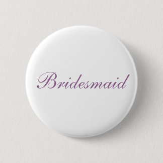 Badge Rond 5 Cm Lilas simple et bouton blanc de demoiselle