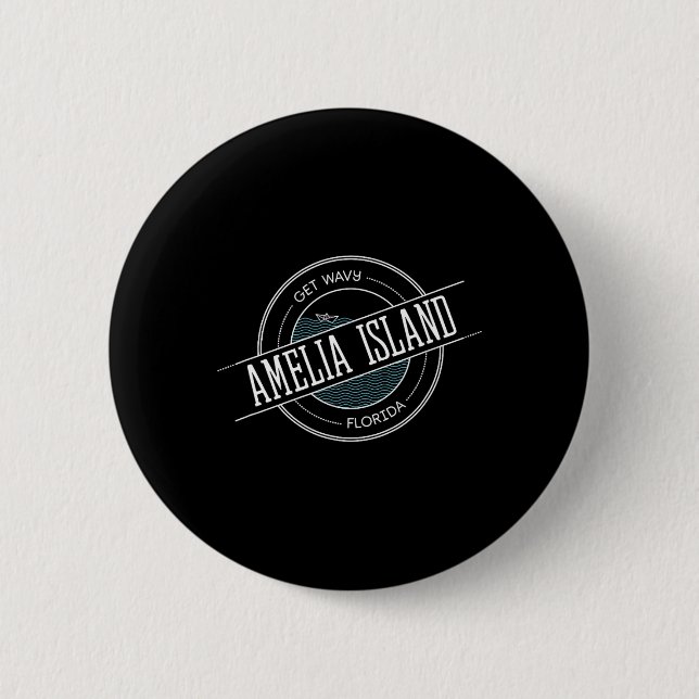 Badge Rond 5 Cm l'île Amelia (Devant)