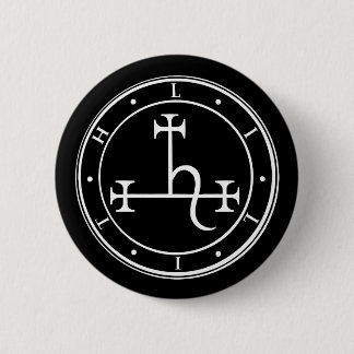 Badge Rond 5 Cm Lilith sigil. Bouton de la déesse de la lune noire