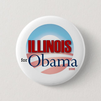 Badge Rond 5 Cm L'Illinois pour Obama