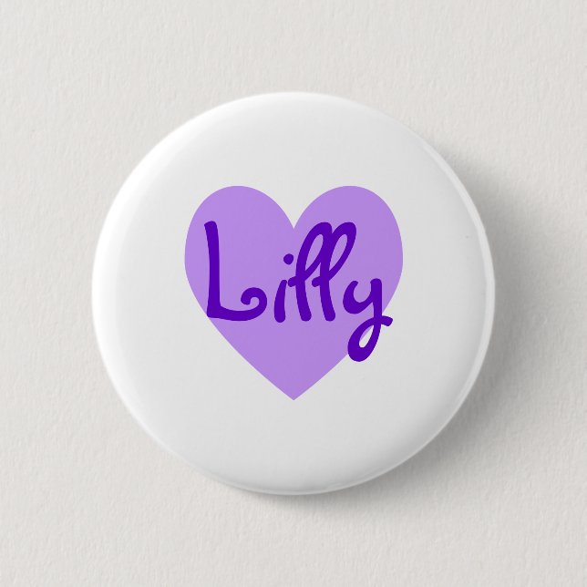 Badge Rond 5 Cm Lilly en violet (Devant)