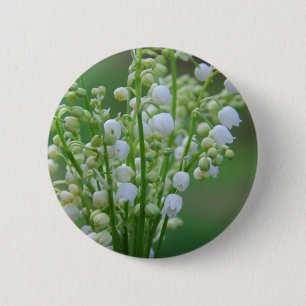 Badge Rond 5 Cm Lily de la vallée
