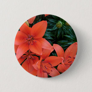 Badge Rond 5 Cm Lily orange