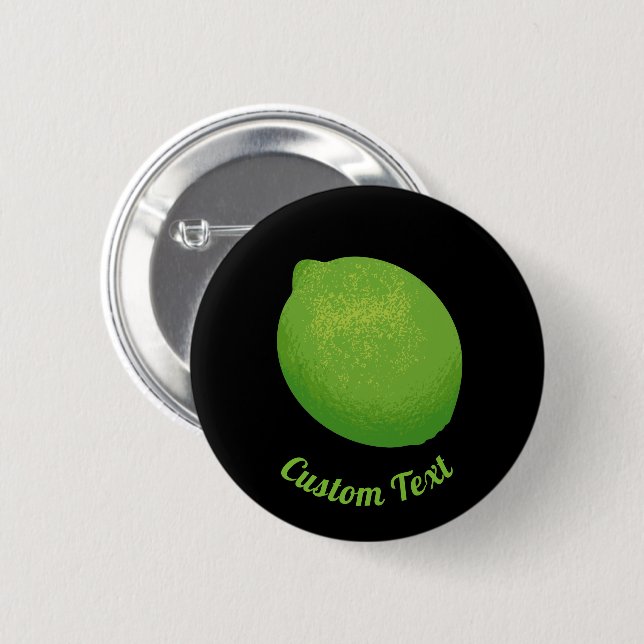 Badge Rond 5 Cm Lime (Devant & derrière)
