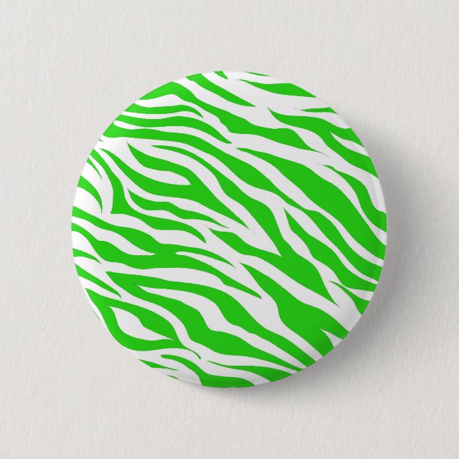 Badge Rond 5 Cm Lime Green Zebra Grandes Posters de animaux sauvag (Devant)