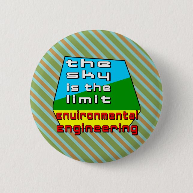 Badge Rond 5 Cm Limite d'ingénierie de l'environnement (Devant)