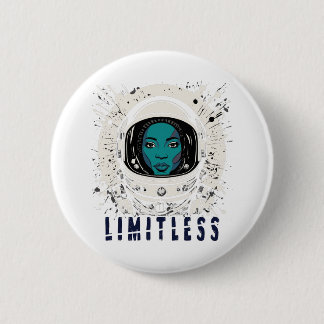 Badge Rond 5 Cm Limitless Space Girl – Futuristic Cosmic Button