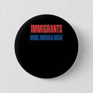 Badge Rond 5 Cm L'immigration des droits de l'homme fait de l'Amér