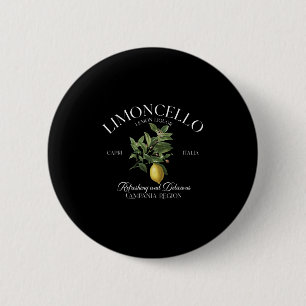 Badge Rond 5 Cm Limoncello Vintage Graphique Citron Rafraîchissant