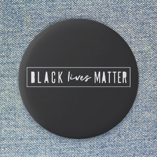 Badge Rond 5 Cm L'importance de la vie noire   BLM Race Equality M