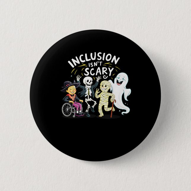 Badge Rond 5 Cm L'inclusion n'est pas effrayant enseignant Squelet (Devant)