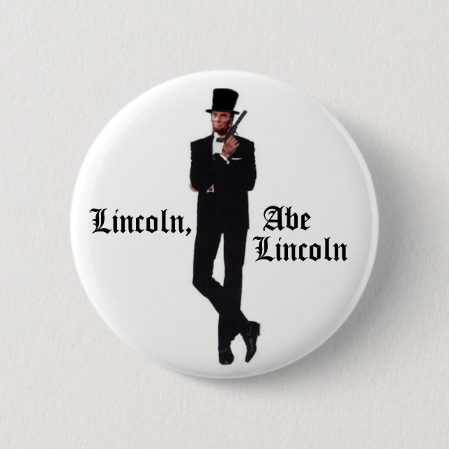 Badge Rond 5 Cm Lincoln, Abe Lincoln Button (Devant)