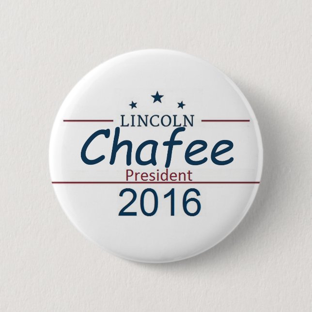 Badge Rond 5 Cm Lincoln CHAFEE 2016 (Devant)