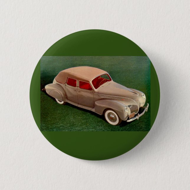 Badge Rond 5 Cm Lincoln Zephyr 1939 (Devant)