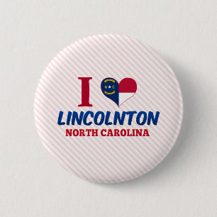 Badge Rond 5 Cm Lincolnton, Caroline du Nord