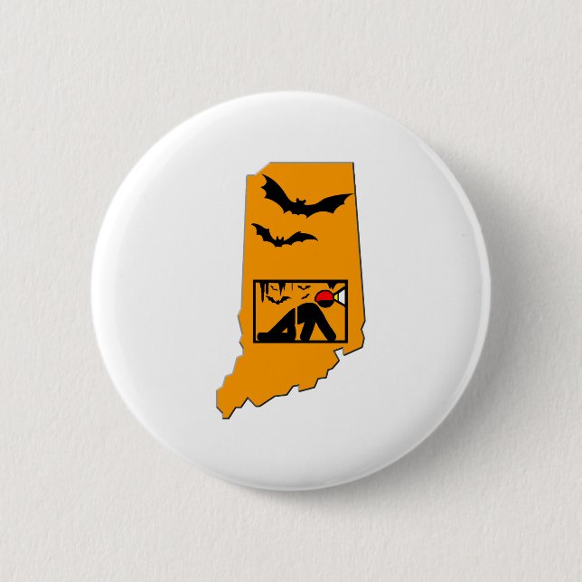 Badge Rond 5 Cm L'Indiana Caver (Devant)