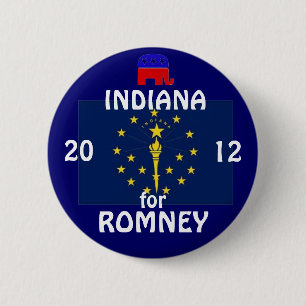 Badge Rond 5 Cm L'Indiana pour Romney 2012