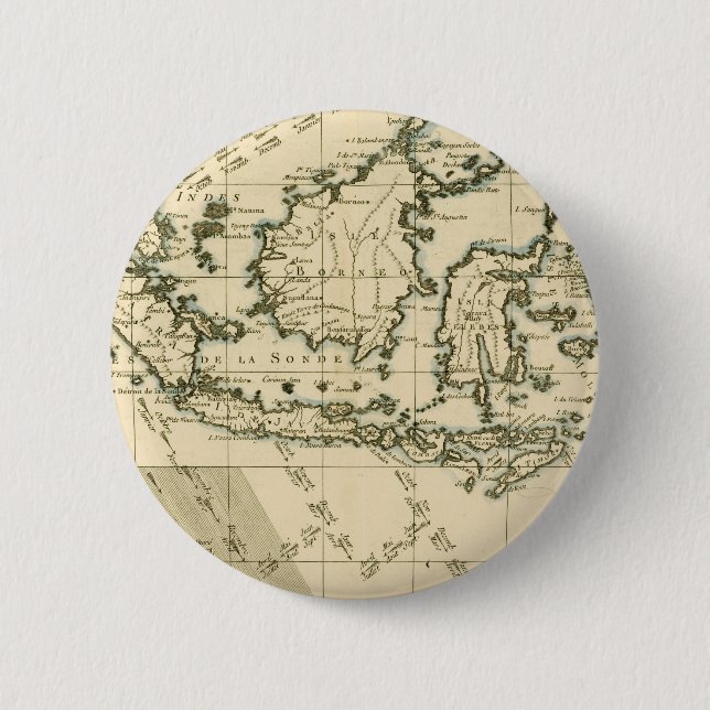 Badge Rond 5 Cm L'Indonésie et les Philippines (Devant)