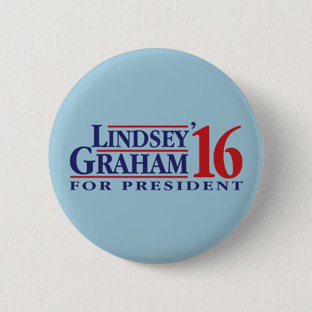 Badge Rond 5 Cm Lindsey Graham pour le président (Devant)