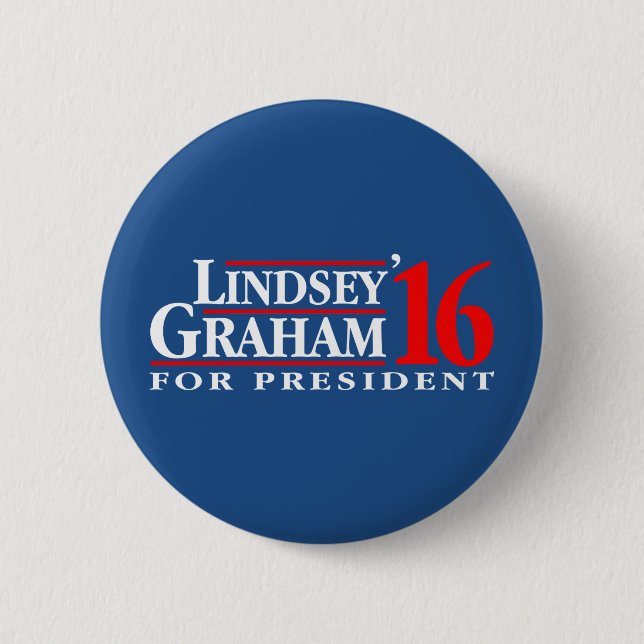 Badge Rond 5 Cm Lindsey Graham pour le président (Devant)