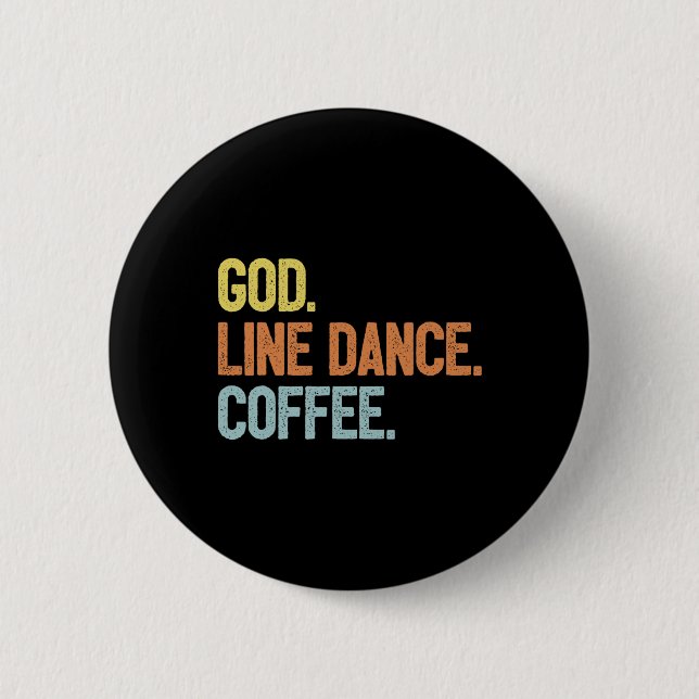 Badge Rond 5 Cm Line Dancer Dit Line Dance (Devant)