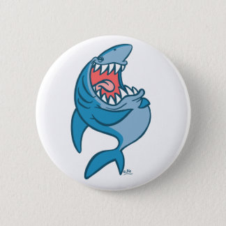 Badge Rond 5 Cm L'insigne du bouton de dessin animé Laughton Shark