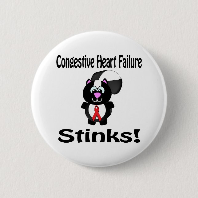Badge Rond 5 Cm L'insuffisance cardiaque congestive pue la sensibi (Devant)