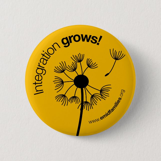 Badge Rond 5 Cm L'intégration élève le bouton (Devant)