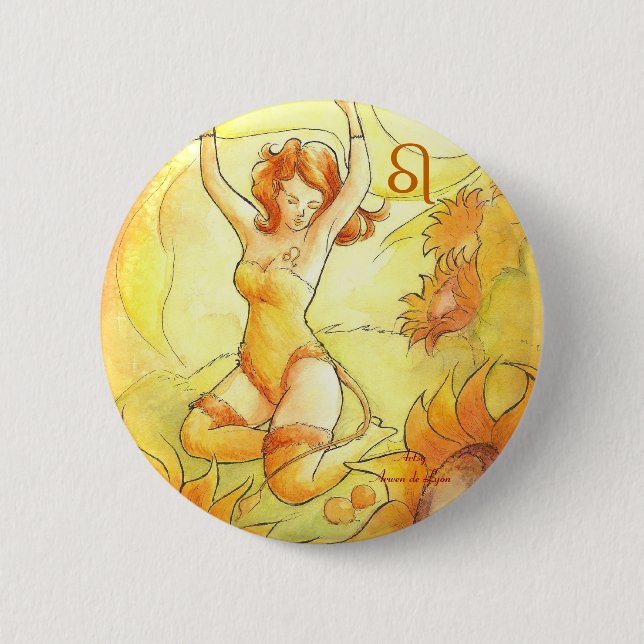 Badge Rond 5 Cm Lion (Devant)