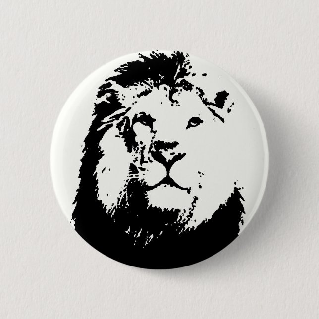 Badge Rond 5 Cm Lion (Devant)