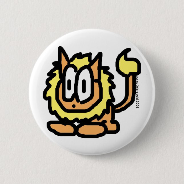 Badge Rond 5 Cm Lion (Devant)