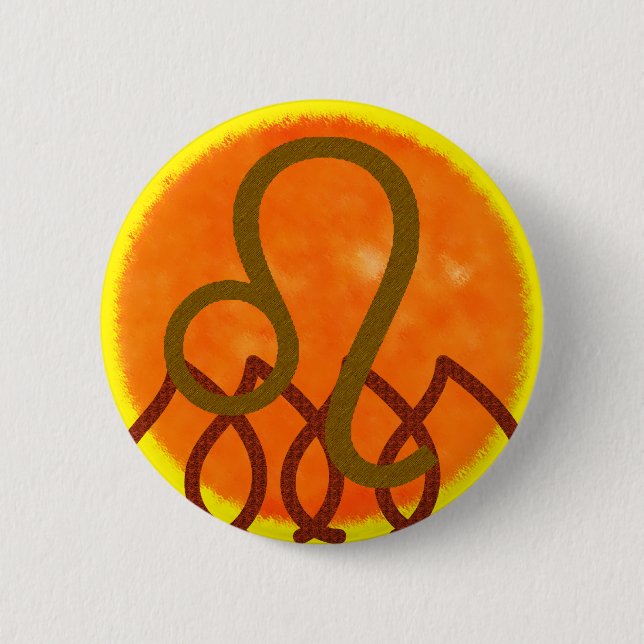 Badge Rond 5 Cm Lion (Devant)