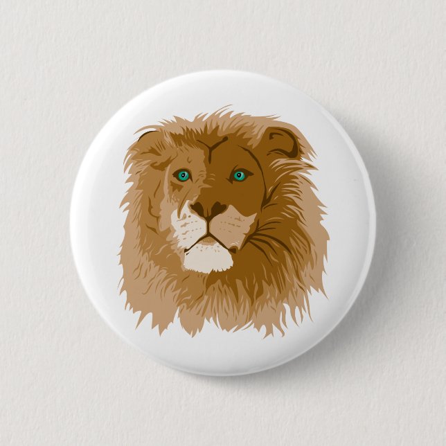 Badge Rond 5 Cm Lion (Devant)
