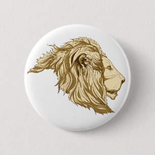 Badge Rond 5 Cm Lion
