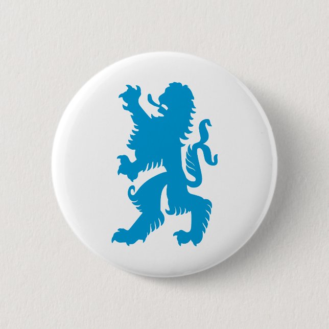 Badge Rond 5 Cm Lion bavarois azur (Devant)