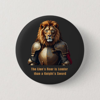 Badge Rond 5 Cm Lion de chevalier