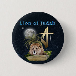 Badge Rond 5 Cm Lion de Juda
