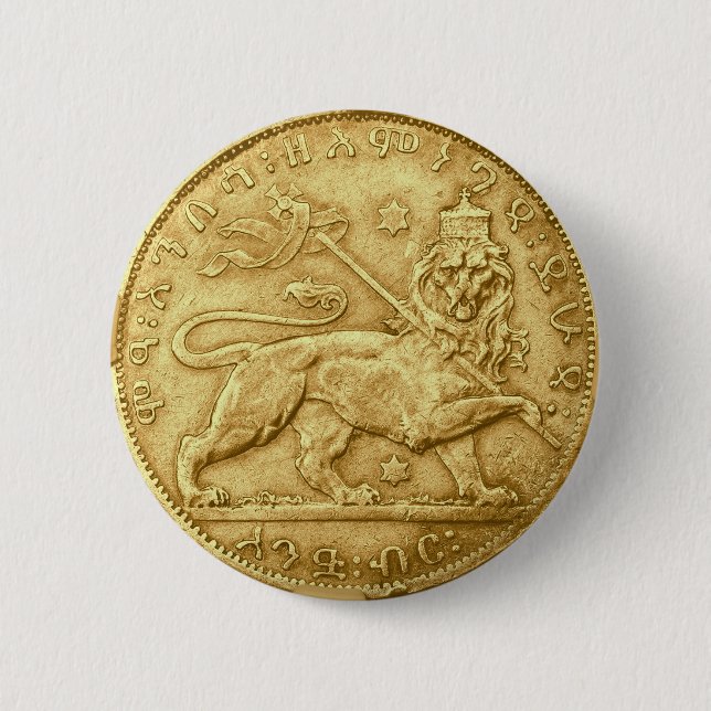 Badge Rond 5 Cm Lion de Judah Button (Devant)