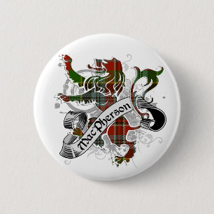 Badge Rond 5 Cm Lion de MacPherson Tartan