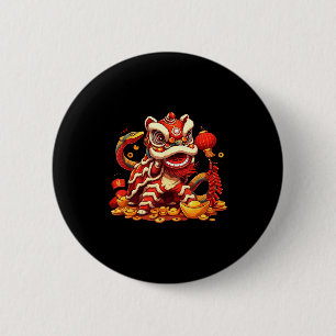 Badge Rond 5 Cm Lion Drôle Serpent Nouvel An Chinois 2025 Femmes H