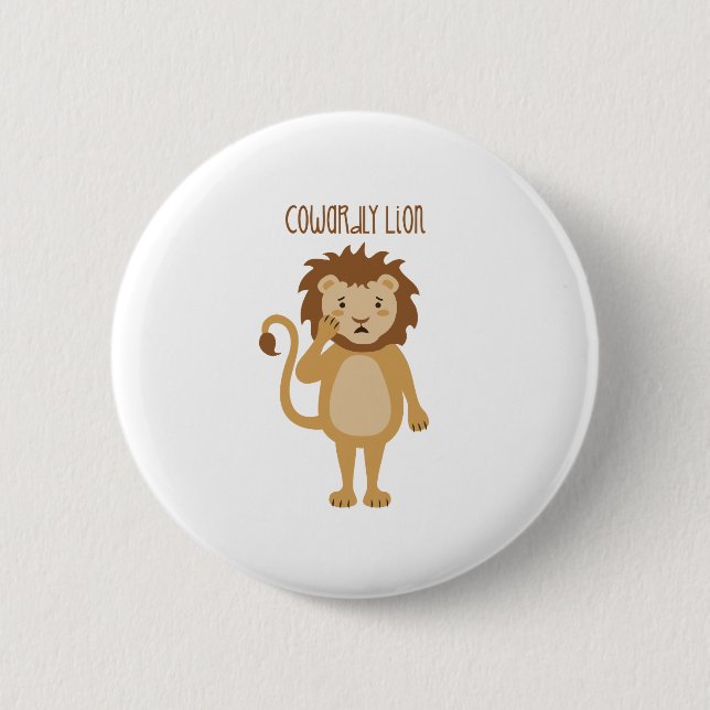 Badge Rond 5 Cm Lion lâche (Devant)