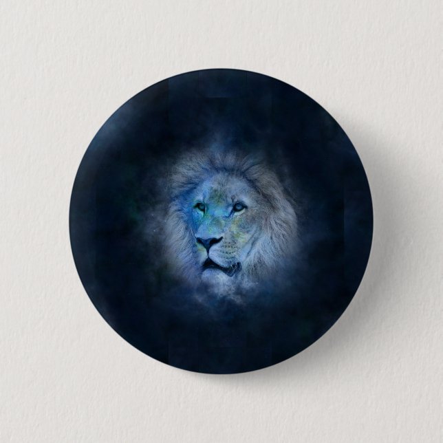Badge Rond 5 Cm lion leo (Devant)