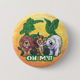 Badge Rond 5 Cm Lions Tiger Ours Oh Mon