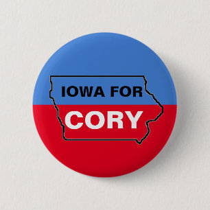 Badge Rond 5 Cm L'Iowa pour Cory