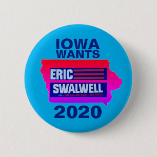 Badge Rond 5 Cm L'Iowa veut Éric Swalwell