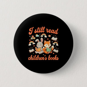 Badge Rond 5 Cm Lire des livres pour enfants drôle de lecture des